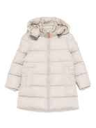 Cappotto per bambina Save The Duck Kids Tiri beige con effetto opaco - Rubino Kids