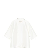 Cappotto per bambina Simonetta bianco sporco con appplicazioni floreali - Rubino Kids