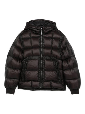 CP Company Kids DD Shell Black Zip-Up Coat for Boys