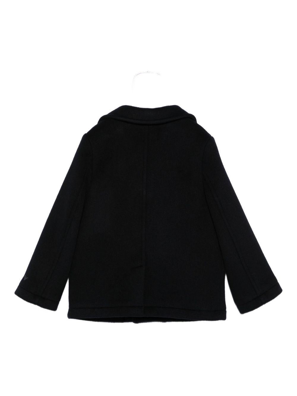 Cappotto per bambino Emporio Armani Kids blu navy con chiusura a doppiopetto - Rubino Kids