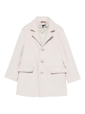 Fay Kids beige coat for children with classic lapels