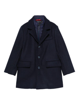 Fay Kids blue coat for children with front flap pockets