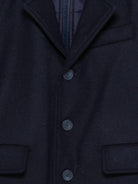 Cappotto per bambino Fay Kids blu con tasche frontali con patta - Rubino Kids