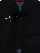 Cappotto per bambino Fay Kids blu monopetto con colletto rialzato - Rubino Kids