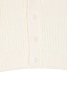 Cardigan a coste per neonato Il Gufo bianco con maniche lunghe - Rubino Kids