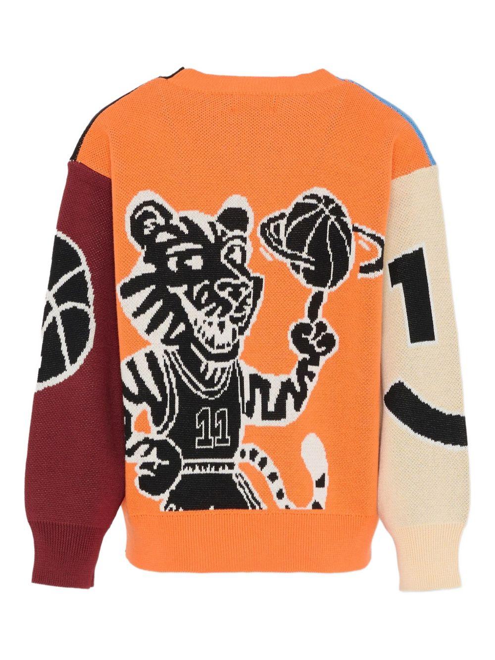 Cardigan Burt per bambino Molo multicolor con motivo basketball - Rubino Kids