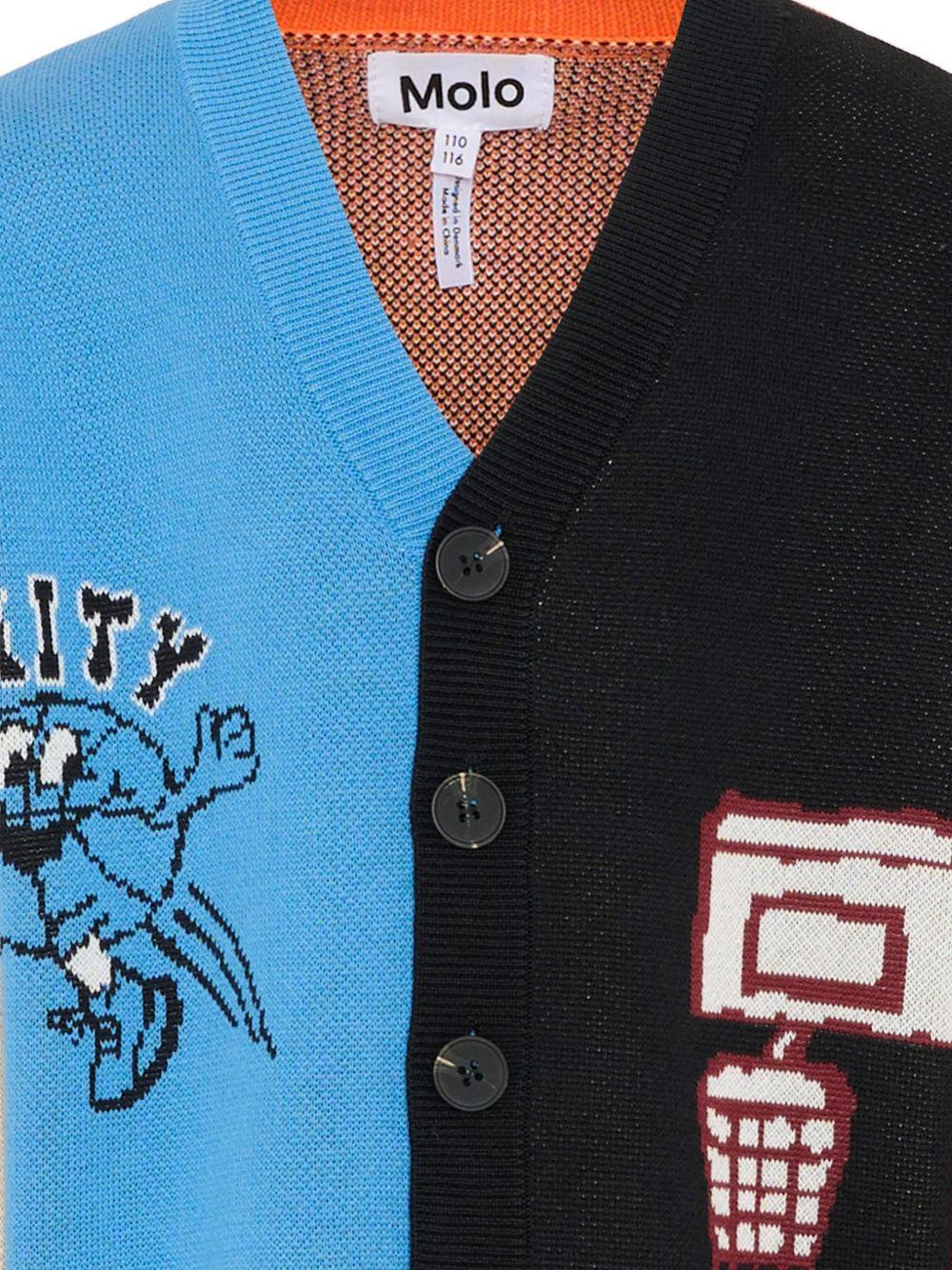 Cardigan Burt per bambino Molo multicolor con motivo basketball - Rubino Kids