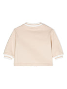 Cardigan con ricamo logo per neonata Fendi Kids beige con chiusura con bottoni - Rubino Kids