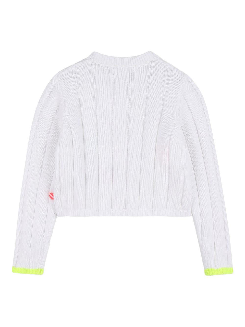 Cardigan per bambina Billieblush bianco con ricamo - Rubino Kids