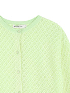 Cardigan per bambina Billieblush verde con texture traforata - Rubino Kids