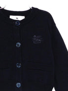 Cardigan per bambina ETRO Kids blu con dettagli ricamati - Rubino Kids