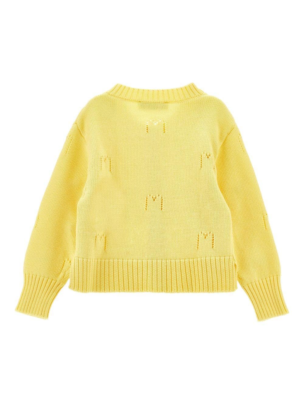 Cardigan per bambina Monnalisa giallo con dettagli fiocchi - Rubino Kids