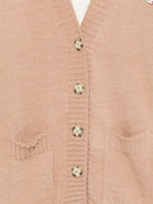 Cardigan per bambina MSGM Kids multicolore con logo ricamato - Rubino Kids