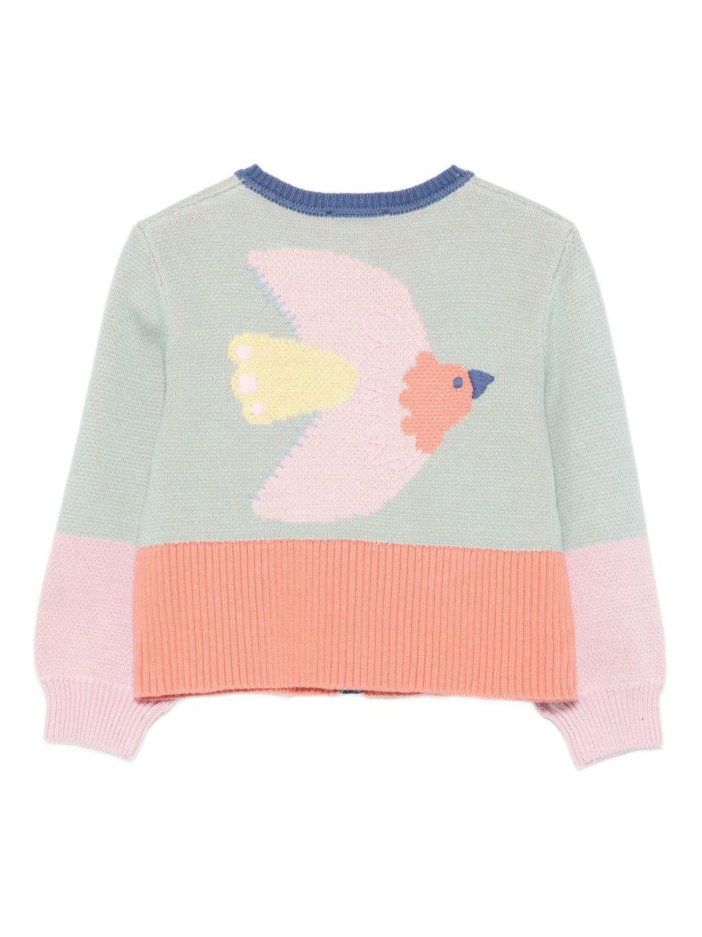 Cardigan per bambina Stella McCartney Kids multicolor con design color - block - Rubino Kids