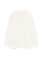 Cardigan per bambino Balmain Kids bianco con bottoni color oro - Rubino Kids