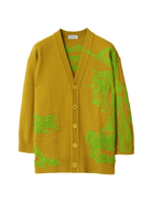 Cardigan per bambino Burberry Kids Equestrian Knight con intarsio - Rubino Kids