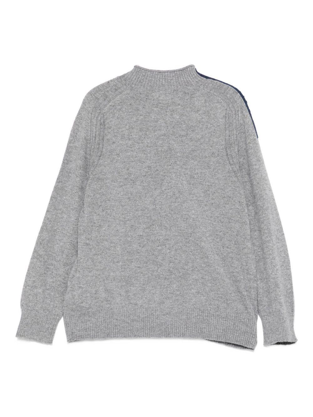 Cardigan per bambino Empori Armani Kids grigio con logo - Rubino Kids