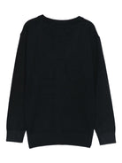 Cardigan per bambino John Richmond Junior blu con logo a intarsio - Rubino Kids