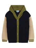 Cardigan per bambino Kenzo Kids blu con design color - block - Rubino Kids