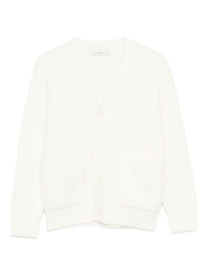 Paolo Pecora Kids white cardigan with buttons for children