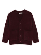 Cardigan per bambino Paolo Pecora Kids borgogna con bottoni - Rubino Kids