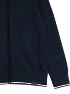 Cardigan per bambino Paul & Shark Kids blu con chiusura con zip sul davanti - Rubino Kids