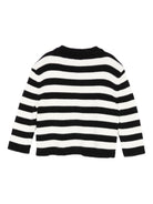 Cardigan per neonata Balmain Kids nero con dettagli a righe - Rubino Kids