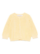 Cardigan per neonata Bonpoint Giusto giallo con dettaglio a coste - Rubino Kids