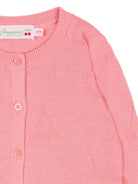Cardigan per neonata Bonpoint rosa con dettaglio ciliegie - Rubino Kids
