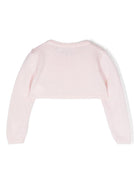 Cardigan per neonata Colorichiari rosa con bottoni gioiello - Rubino Kids