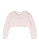 Cardigan per neonata Colorichiari rosa con bottoni gioiello - Rubino Kids