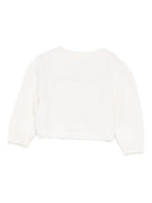 Cardigan per neonata Elisabetta Franchi La Mia Bambina bianco con scollo a V - Rubino Kids