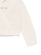 Cardigan per neonata Emporio Armani Kids beige con scollo a V - Rubino Kids