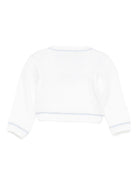 Cardigan per neonata La Stupenderia bianco con finiture a contrasto - Rubino Kids