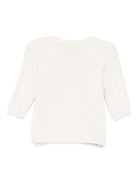 Cardigan per neonata La Stupenderia bianco con maglia a trecce - Rubino Kids