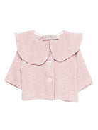 Cardigan per neonata La Stupenderia rosa con colletto arricciato - Rubino Kids