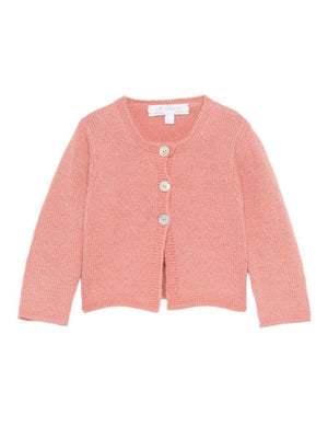 Mariella Ferrari pink cardigan for baby girls with buttons