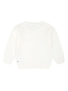 Cardigan per neonata Molo bianco in maglia con scollo rotondo - Rubino Kids