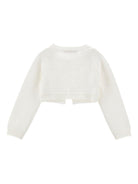 Cardigan per neonata Monnalisa bianco con dettaglio fiocco - Rubino Kids