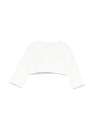 Cardigan per neonata Monnalisa bianco modello crop - Rubino Kids