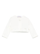 Cardigan per neonata Monnalisa bianco modello crop - Rubino Kids