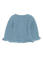 Cardigan per neonata Paz Rodriguez blu con volant - Rubino Kids