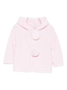 Cardigan per neonata Paz Rodríguez rosa con pompon - Rubino Kids