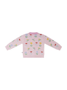 Cardigan per neonata Stella McCartney Kids rosa con ricamo fiori - Rubino Kids