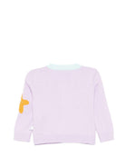 Cardigan per neonata Stella McCartney Kids viola con ricamo stelle marine - Rubino Kids