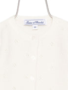 Cardigan per neonata Tartine Et Chocolat bianco con motivo a occhielli - Rubino Kids