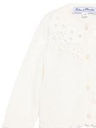 Cardigan per neonata Tartine Et Chocolat bianco con ricamo a fiori - Rubino Kids