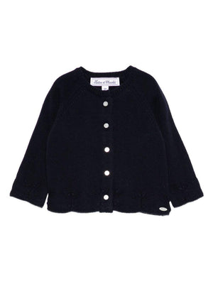 Cardigan per neonata Tartine Et Chocolat blu con maniche lunghe