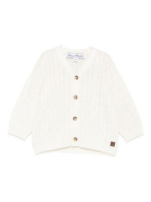 Cardigan per neonata Tartine Et Chocolate bianco con chiusura frontale con bottoni