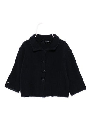 Family Album Kids Black Cardigan for Baby Boys with Peter Pan Collar